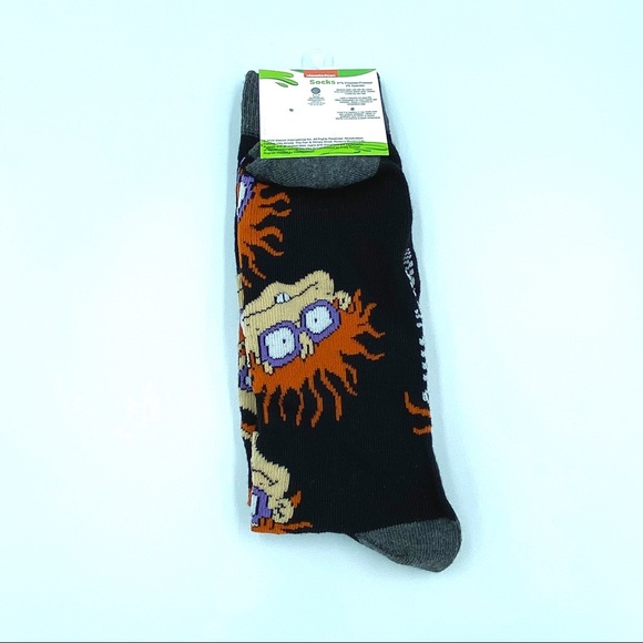 New Nickelodeon Rugrats Chuckie Crew Socks Sz 6-12 - Picture 3 of 5